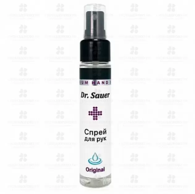 Спрей Dr. Sauer для рук с антибактериальным эффектом Original 60мл/80% спирт ✅ 38689/08623 | Сноваздорово.рф