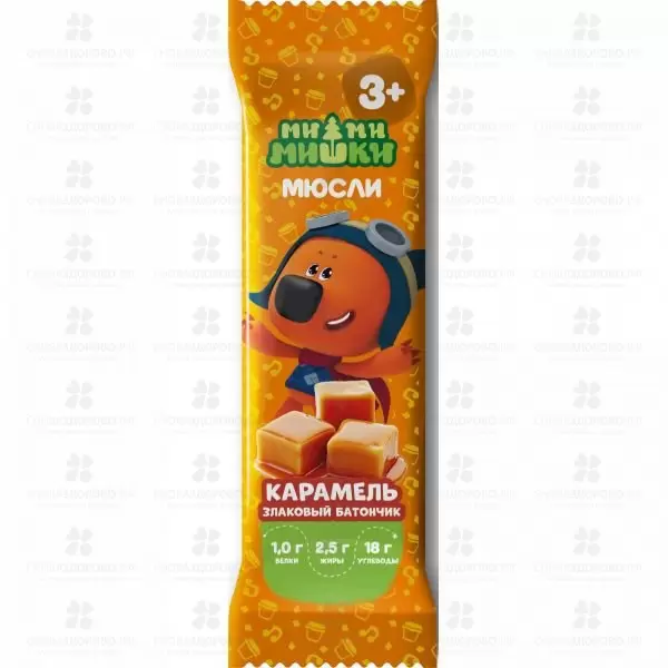 Ми-Ми-Мишки Батончик злаковый Карамель 24г мюсли ✅ 32601/09628 | Сноваздорово.рф