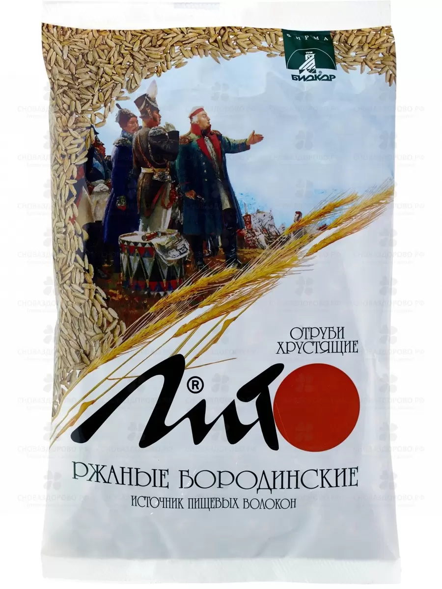 Отруби ЛИТО хрустящие ржаные 200г Бородинские с кальцием (БАД) ✅ 23660/06721 | Сноваздорово.рф