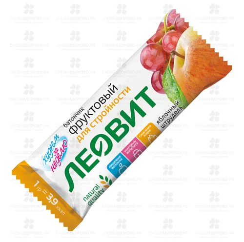 Батончик ЛЕОВИТ Фруктовый 30г яблочный штрудель ✅ 32937/06352 | Сноваздорово.рф