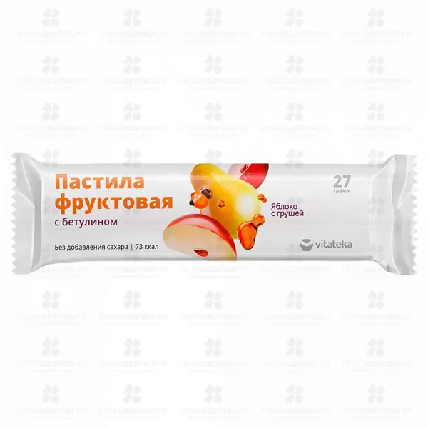 Витатека Пастила фруктовая яблоко/груша 27г ✅ 36632/08738 | Сноваздорово.рф