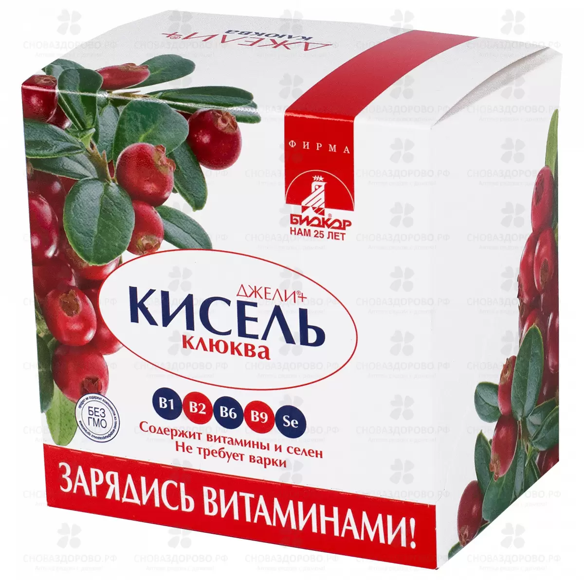 Кисель ДЖЕЛИ+ "Клюква" 25г без сахара №5 (БАД) ✅ 34587/06721 | Сноваздорово.рф