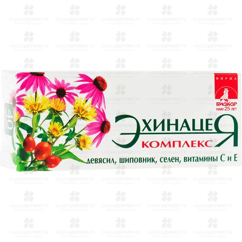 Эхинацея Биокор Комплекс драже №40 (БАД) ✅ 29810/06721 | Сноваздорово.рф