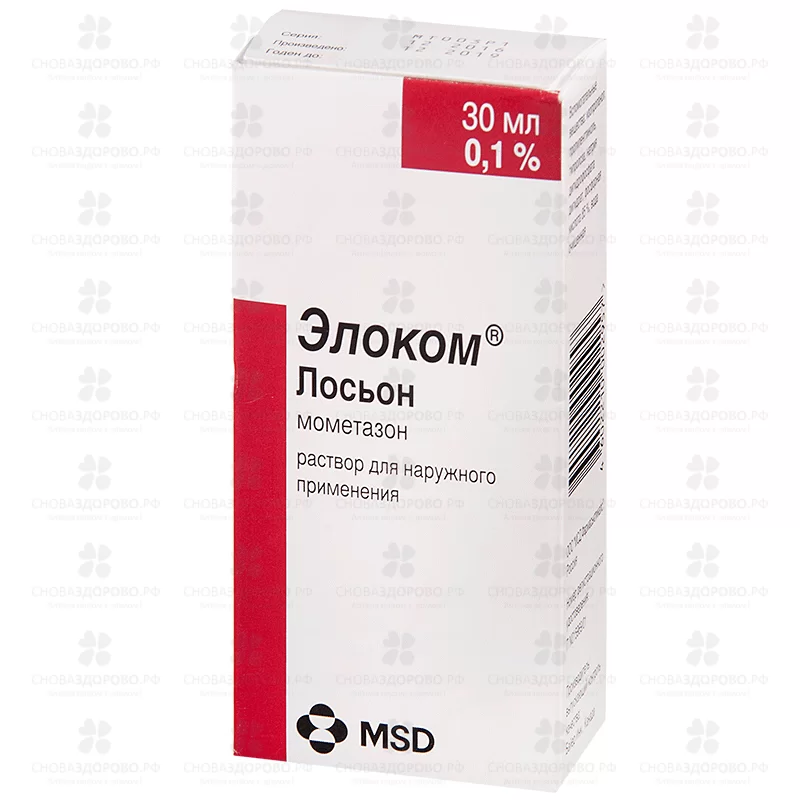 Элоком Лосьон раствор для наружного применения 0,1% 30мл флакон  ✅ 21332/06985 | Сноваздорово.рф