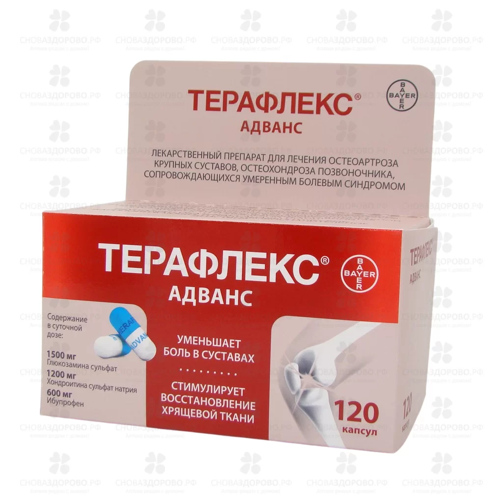 Терафлекс Адванс капсулы 250мг+100мг+200мг №120 ✅ 13351/06130 | Сноваздорово.рф
