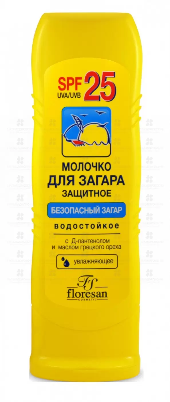 Флоресан Ф108 Молочко защитное для загара SPF25 125мл водостойкое ✅ 11489/06930 | Сноваздорово.рф