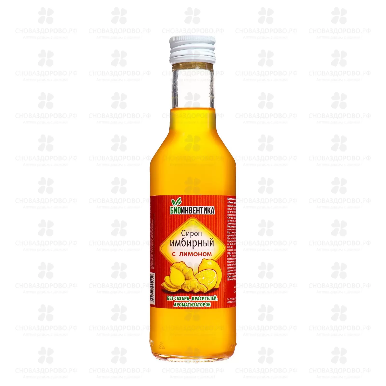 Сироп Имбирный с лимоном на фруктозе 250мл (БАД) Биоинвентика ✅ 09572/06986 | Сноваздорово.рф