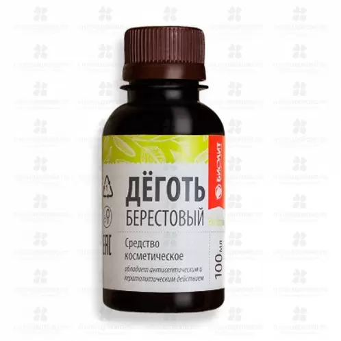 Деготь берестовый 100мл флакон ✅ 27390/06282 | Сноваздорово.рф