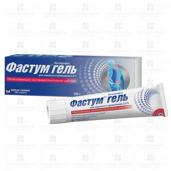 Фастум гель для наружного применения 2,5% 100г ✅ 16871/06063 | Сноваздорово.рф