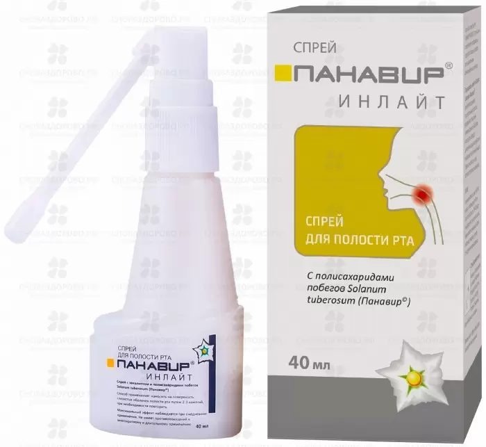 Панавир Инлайт спрей для полости рта 40мл ✅ 26865/06773 | Сноваздорово.рф
