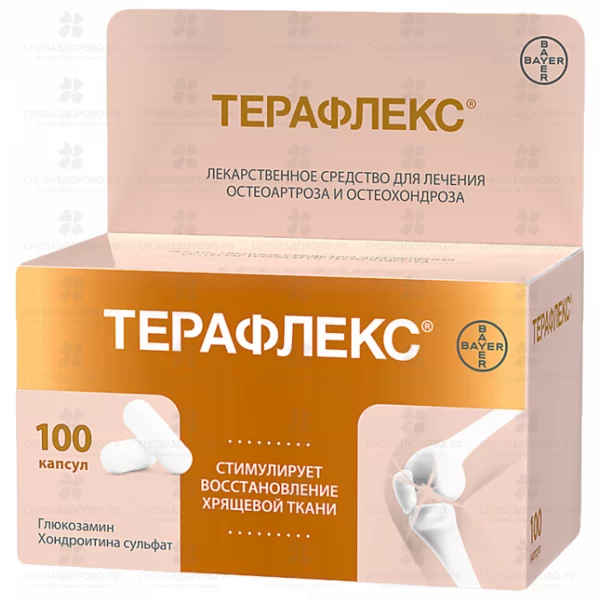 Терафлекс капсулы 500мг+400мг №100 ✅ 10435/07875 | Сноваздорово.рф