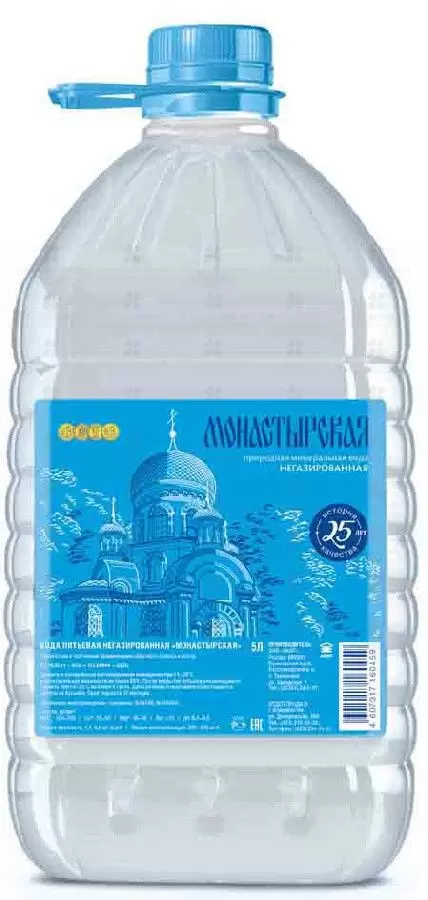 Вода минеральная Монастырская негазир. 5л ✅ 34476/06605 | Сноваздорово.рф