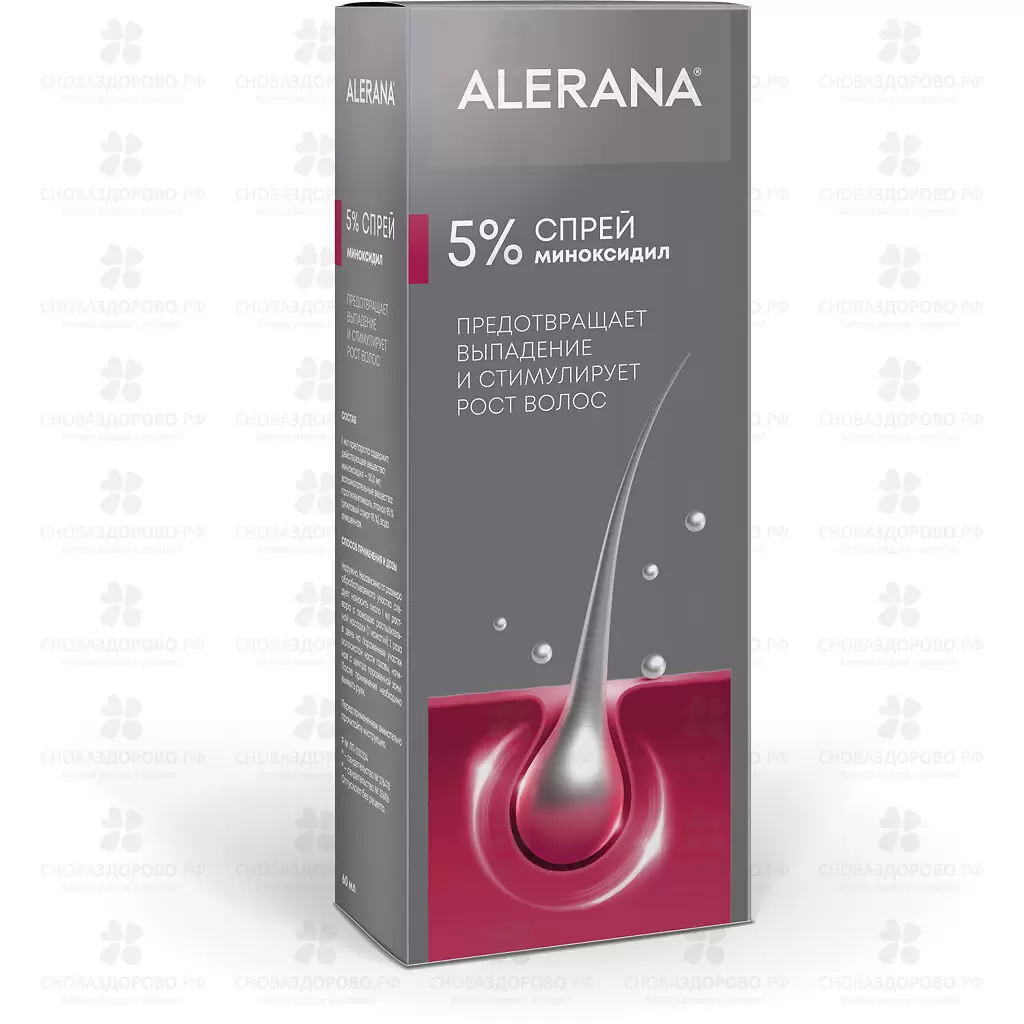 Алерана Спрей 5% для наружного применения 60мл флакон ✅ 22357/06087 | Сноваздорово.рф