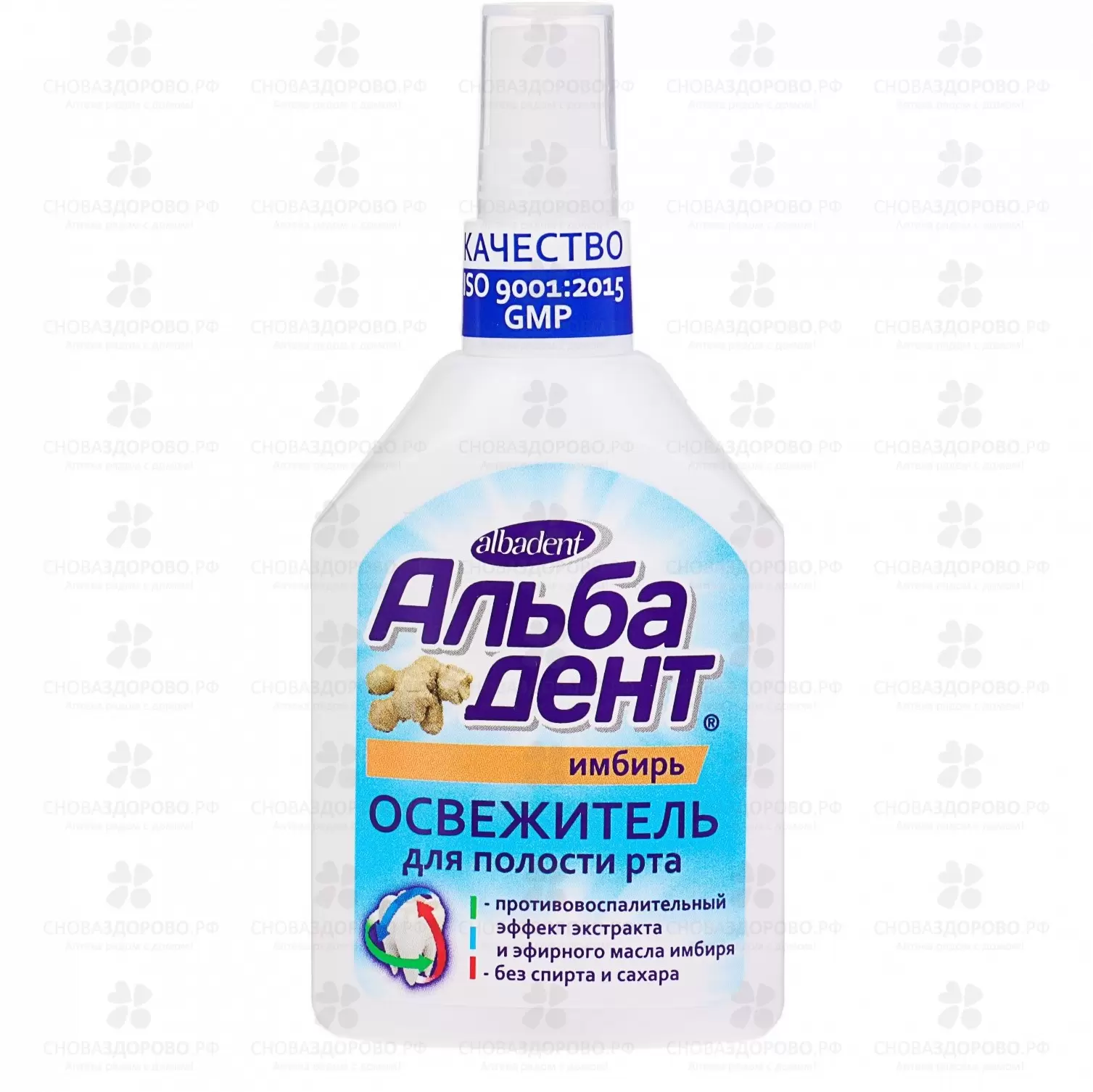 Альбадент освежитель для полости рта 35мл флакон-спрей (имбирь) ✅ 34123/06277 | Сноваздорово.рф