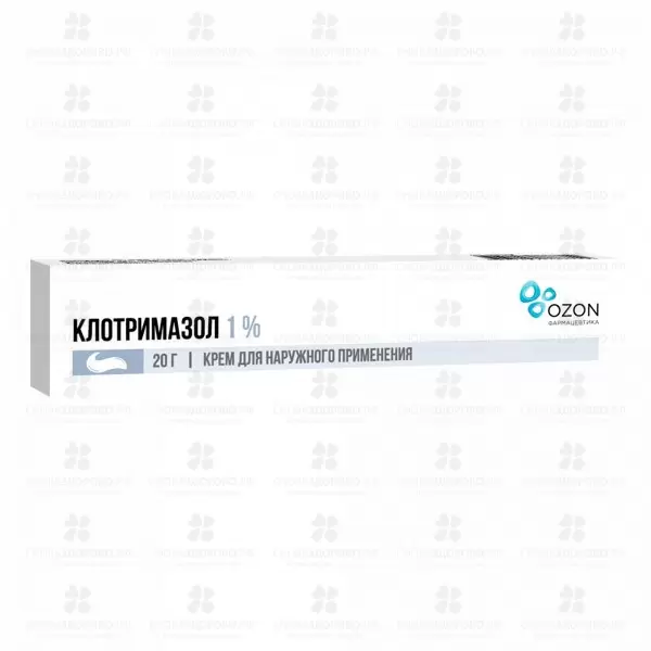 Клотримазол крем д/наруж. прим. 1% 20г ✅ 00389/06162 | Сноваздорово.рф