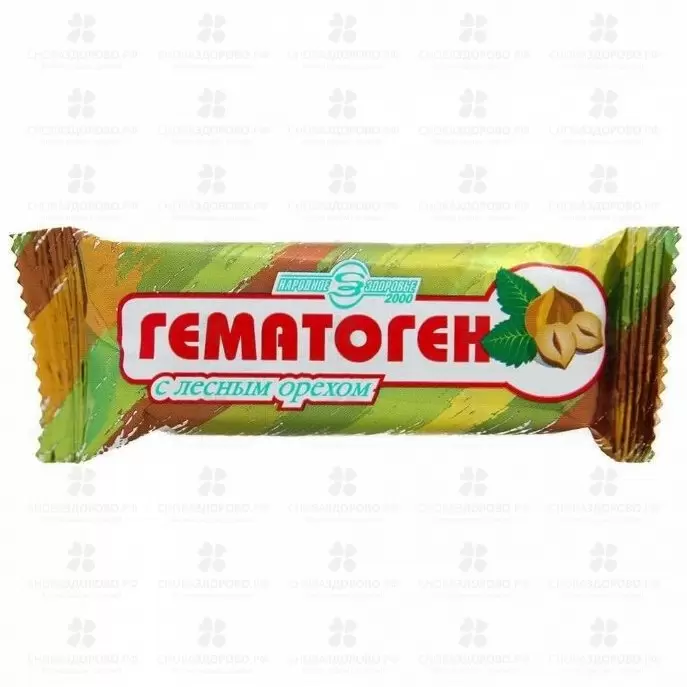 Гематоген НАРОДНЫЙ с лесным орехом 40г (БАД) ✅ 20954/06419 | Сноваздорово.рф