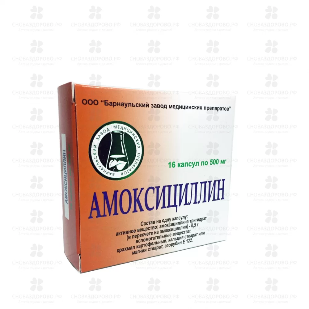 Амоксициллин капсулы 500мг №16 ✅ 16825/06714 | Сноваздорово.рф