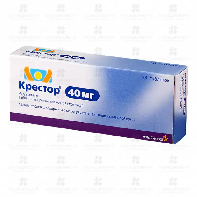 Крестор таблетки покрытые пленочной оболочкой 40мг №28 ✅ 19699/06694 | Сноваздорово.рф