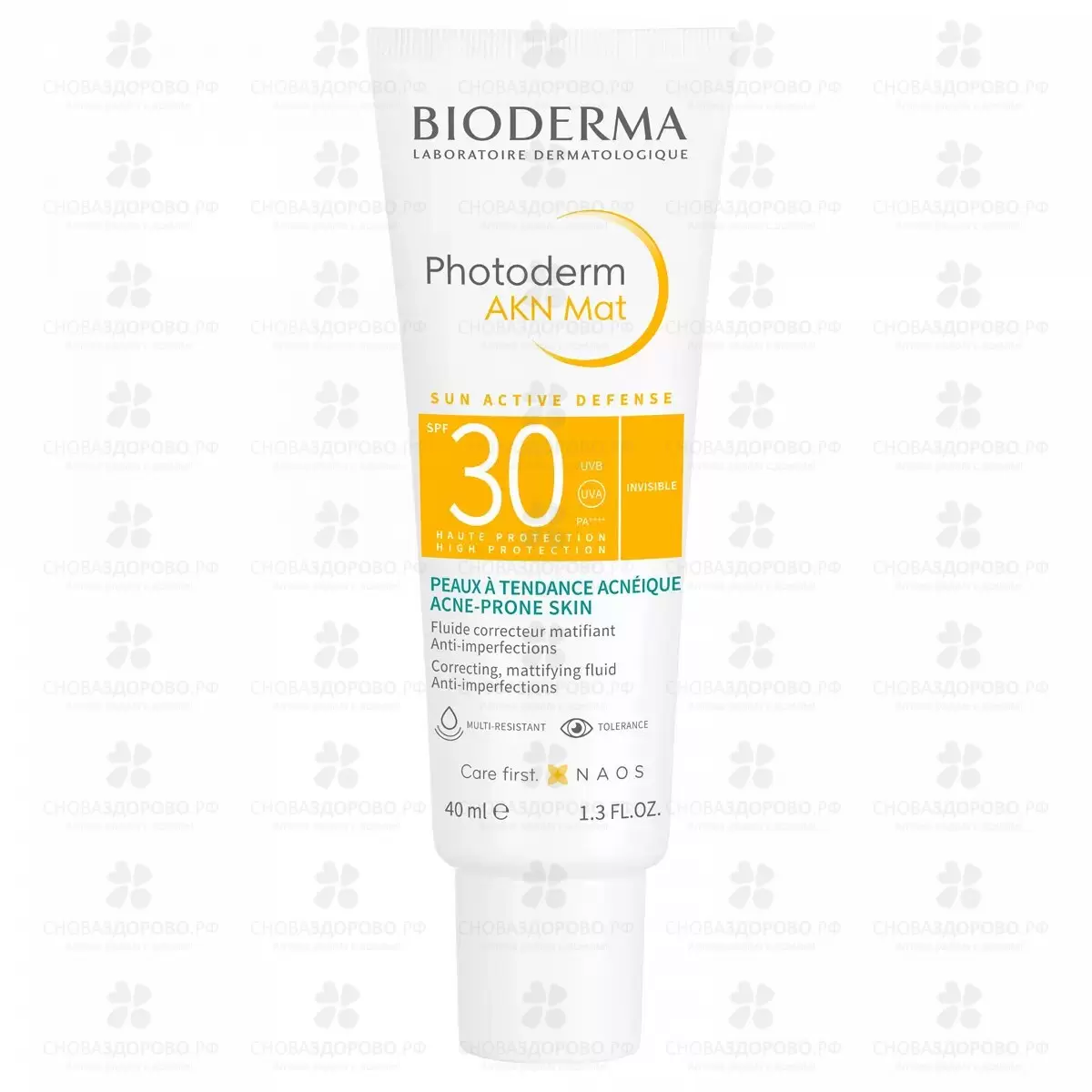 БиоДерма Фотодерм Солнцезащитная матирующая эмульсия AKN SPF30 40мл ✅ 36039/08566 | Сноваздорово.рф