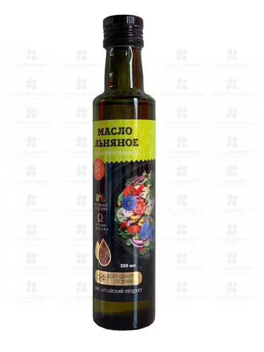 Масло льняное нерафинированное пищевое 250мл флакон ✅ 25202/07097 | Сноваздорово.рф