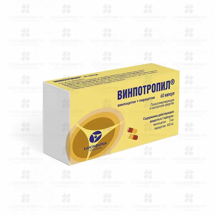 Винпотропил капсулы 5мг+400мг №60 ✅ 20959/06787 | Сноваздорово.рф