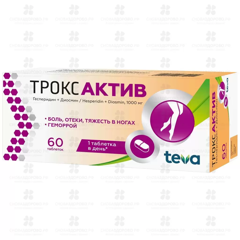 Троксактив таблетки покрытые пленочной оболочкой 1000мг №60 ✅ 34411/06194 | Сноваздорово.рф