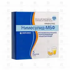 Нимесулид-МБФ гранулы для приготовления суспензии для приема внутрь 100мг 2г пакетики №5 ✅ 38524/06820 | Сноваздорово.рф