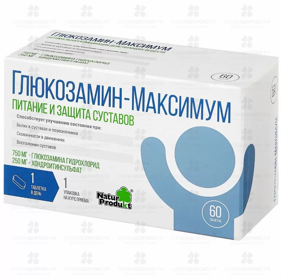 Глюкозамин Максимум таблетки №60 (БАД) ✅ 29820/06253 | Сноваздорово.рф