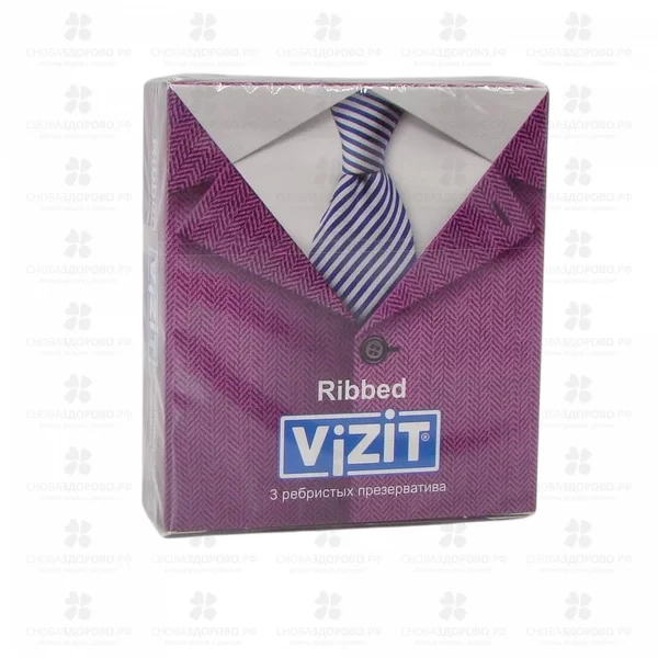 Презервативы ВИЗИТ Ribbed №3 ребристые ✅ 40015/06516 | Сноваздорово.рф