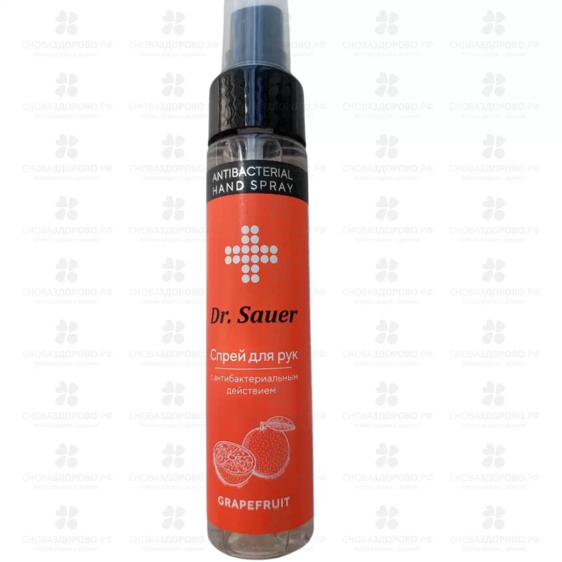 Спрей Dr. Sauer для рук с антибактериальным эффектом Grapefruit 60мл/75% спирт  ✅ 44022/08623 | Сноваздорово.рф