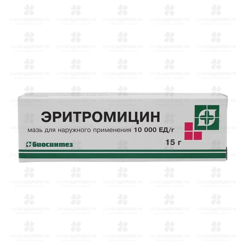 Эритромицин мазь для наружного применения 10тысЕД/г 15г ✅ 01534/06053 | Сноваздорово.рф