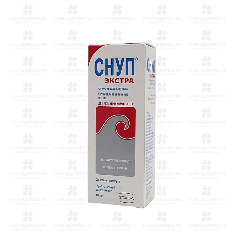 Снуп Экстра спрей назальный дозированный 84мкг/доза+70мкг/доза 10мл (60доз) флакон ✅ 38898/09066 | Сноваздорово.рф
