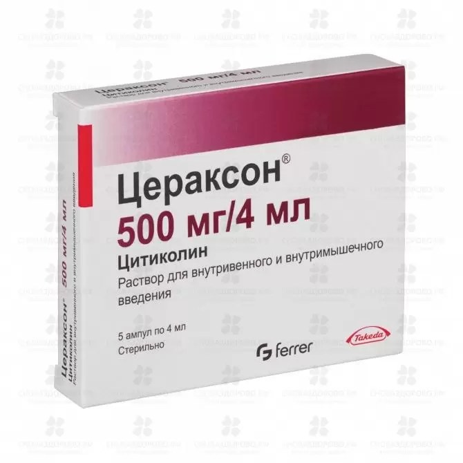 Цераксон раствор для внутривенного и внутримышечного введения 500мг/4мл 4мл ампулы №5 ✅ 15437/06203 | Сноваздорово.рф