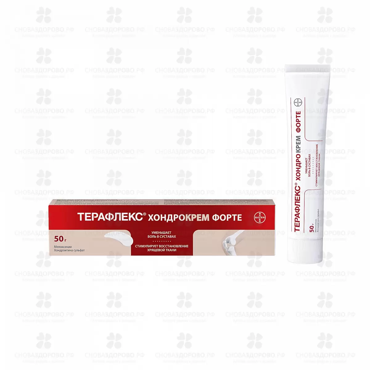 Терафлекс Хондрокрем Форте крем для наружного применения 1%+5% 50г ✅ 26275/06153 | Сноваздорово.рф