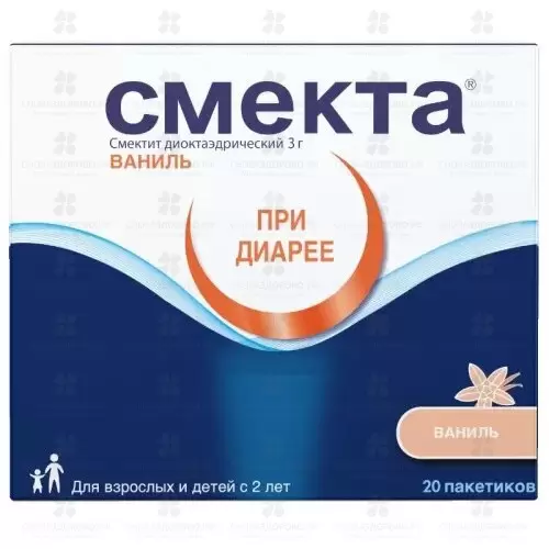 Смекта порошок для приготовления суспензии для приема внутрь (ванильный) 3г пакетики 3,76г №20 ✅ 34434/06170 | Сноваздорово.рф