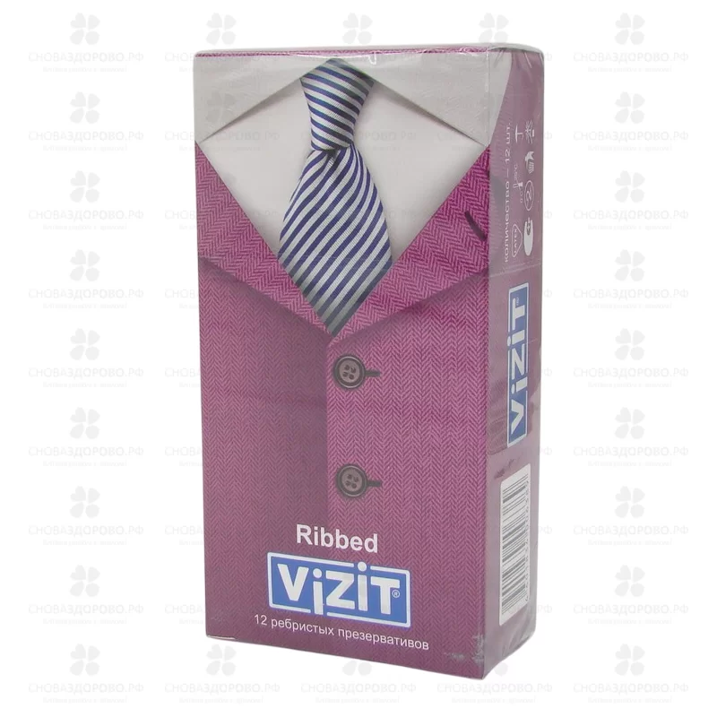 Презервативы ВИЗИТ Ribbed №12 ребристые ✅ 40014/06516 | Сноваздорово.рф