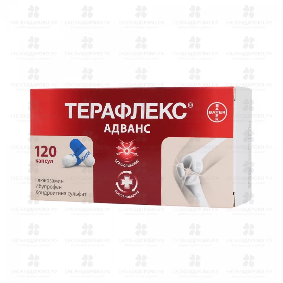 Терафлекс Адванс капсулы 250мг+100мг+200мг №120 ✅ 13351/06130 | Сноваздорово.рф
