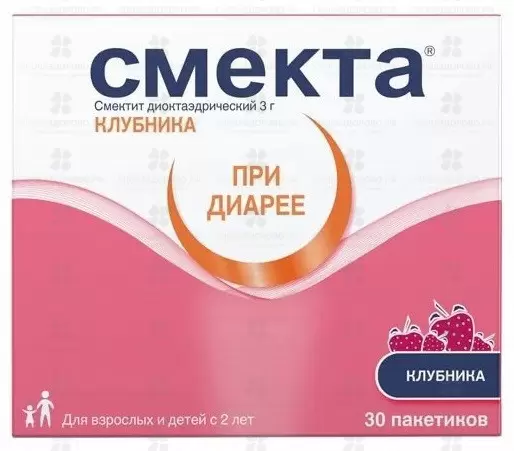 Смекта порошок для приготовления суспензии для приема внутрь (клубничный) 3г пакетики 3,76г №30 ✅ 34435/06170 | Сноваздорово.рф