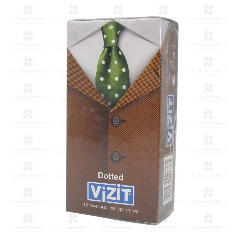 Презервативы ВИЗИТ Dotted №12 точечные ✅ 40001/06516 | Сноваздорово.рф