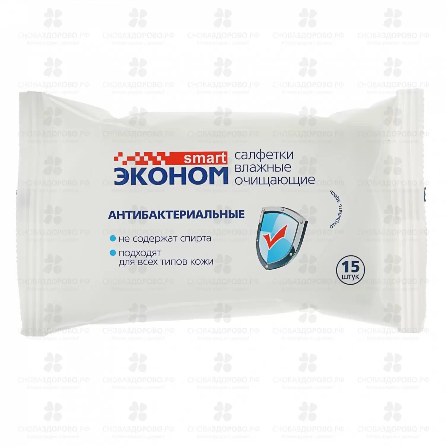 Салфетки влажные ЭКОНОМ Смарт №15 антибактериальные ✅ 27839/06229 | Сноваздорово.рф