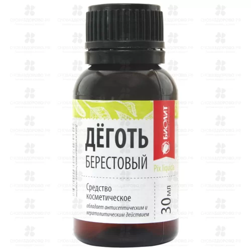 Деготь берестовый 30мл флакон ✅ 18830/06282 | Сноваздорово.рф