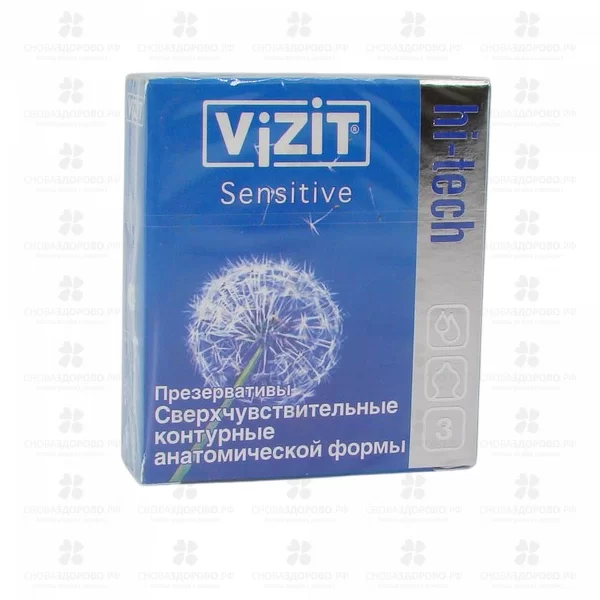 Презервативы ВИЗИТ Hi-tech Sensitive №3 сверхчувствительные ✅ 40013/06516 | Сноваздорово.рф