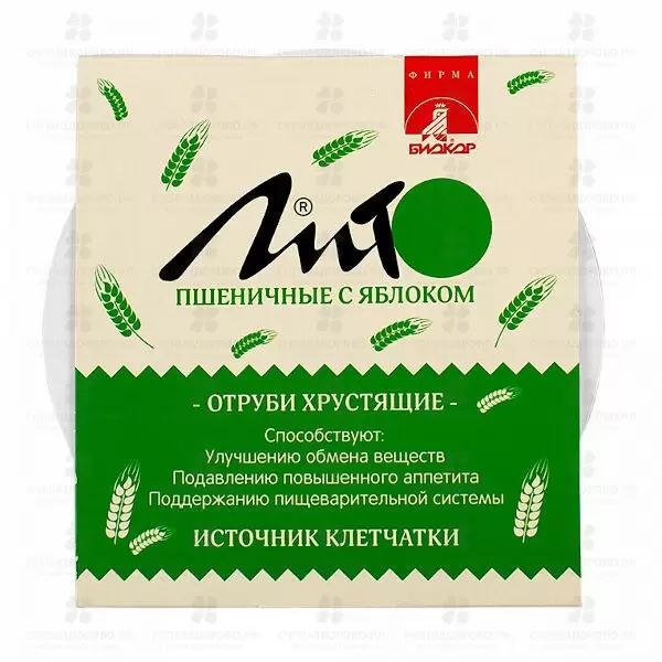 Отруби ЛИТО хрустящие пшеничные 20г с кальцием/яблоком (БАД) мини упаковка ✅ 14501/06721 | Сноваздорово.рф