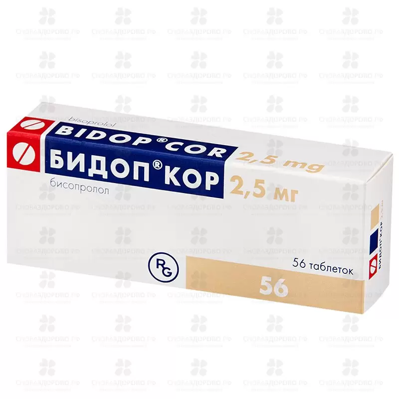 Бидоп Кор таблетки 2,5мг №56 ✅ 35068/06093 | Сноваздорово.рф