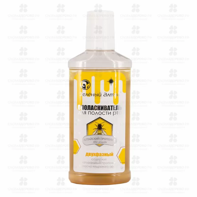 Зеленый Алтай Ополаскиватель двухфазный для полости рта 250мл (алтайский прополис/масло кедрового ореха) ✅ 36221/06278 | Сноваздорово.рф