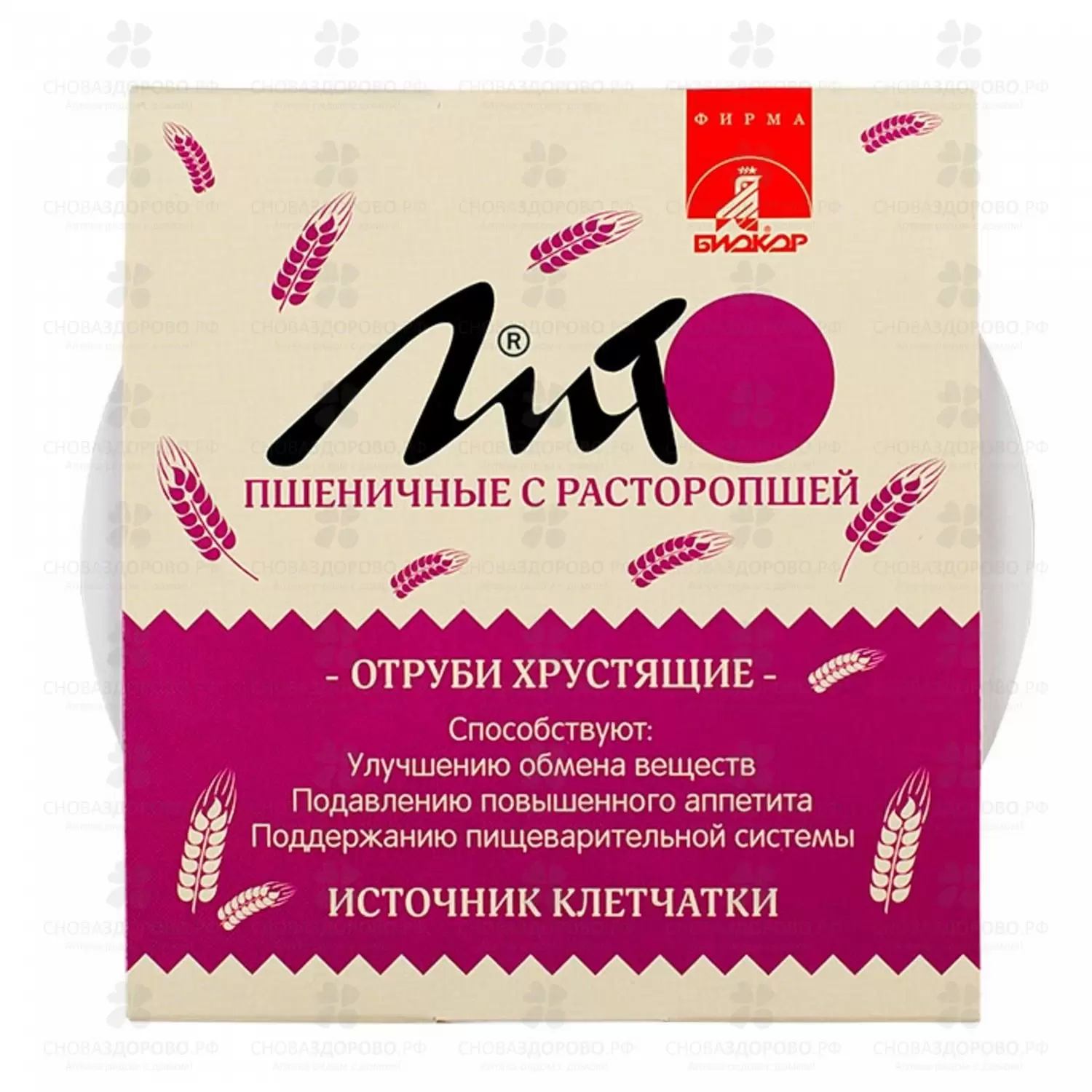 Отруби ЛИТО хрустящие пшеничные 20г Расторопша с кальцием (БАД) мини упаковка ✅ 25584/06721 | Сноваздорово.рф